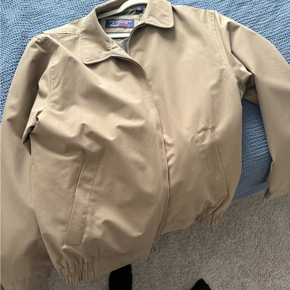 TravelSmith Lightweight Zip-Front Khaki Jacket